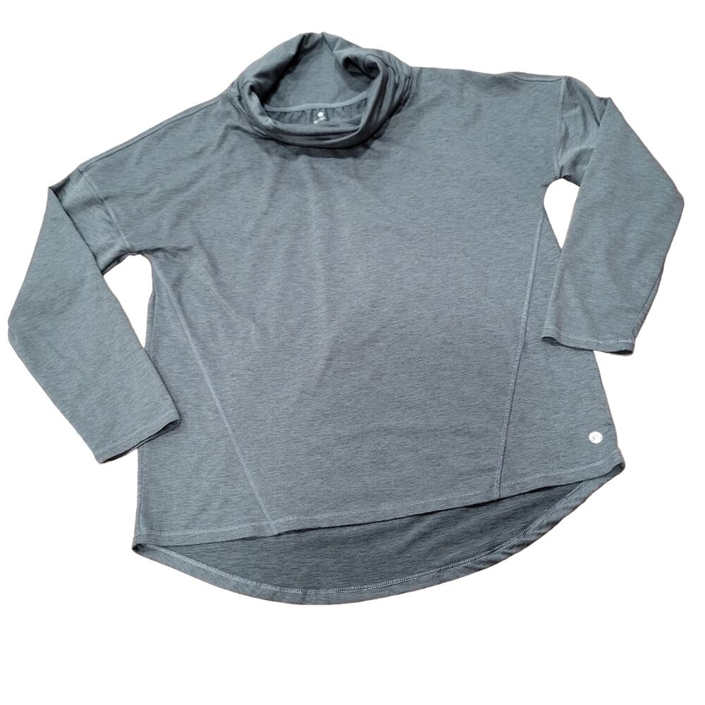 Apana Cowl Neck Pullover Athleisure High Low Hem Top Size Medium